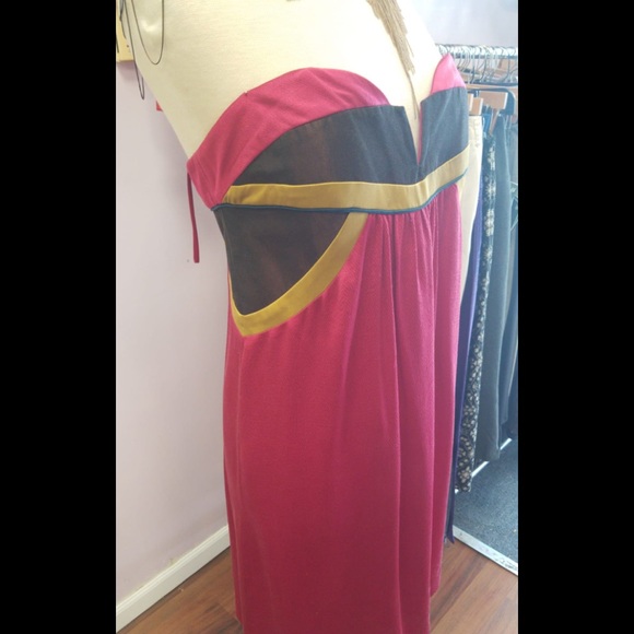 Pink Strapless Nicole Miller dress - Picture 2 of 5